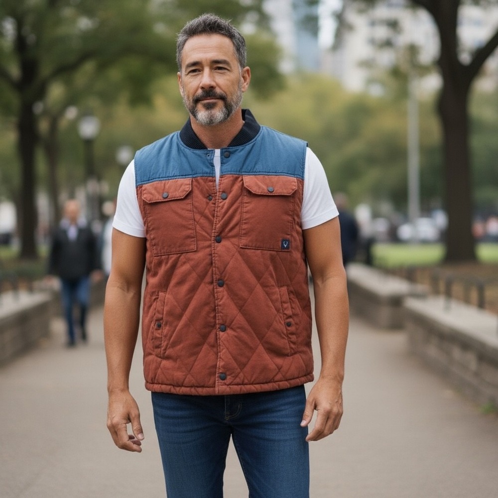 Canvas Vest Outdoors Men's Medium Quilted Rugged